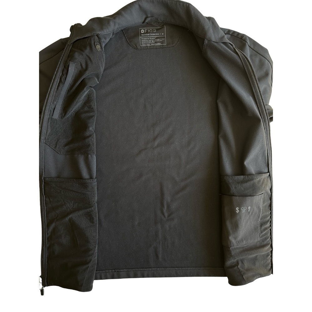 Figs Technical Collection Jacket Medium Black Ful… - image 3